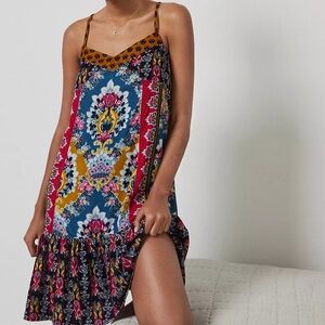 Anthropologie Zadie Velvet Slip Mini Dress Small Boho Festival